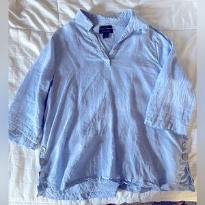 Tahari 100% Linen shirt. 1X.